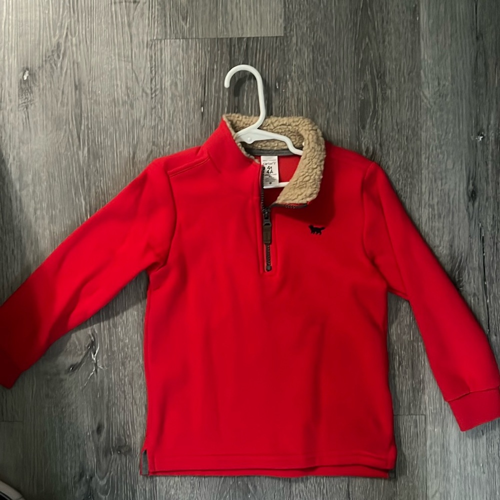 Red , Carters cute boys sweater , size 4t
